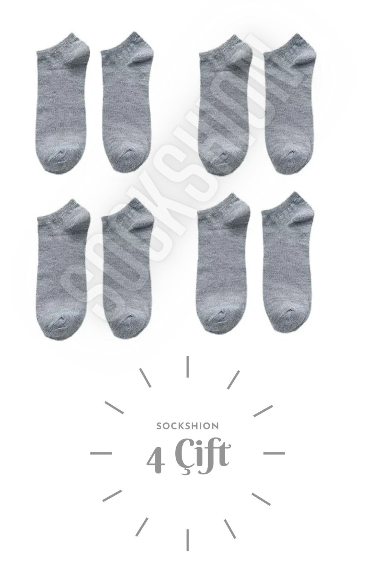 Unisex 4 Çift Pamuklu Patik Çorap - Rahat ve Şık Tasarım