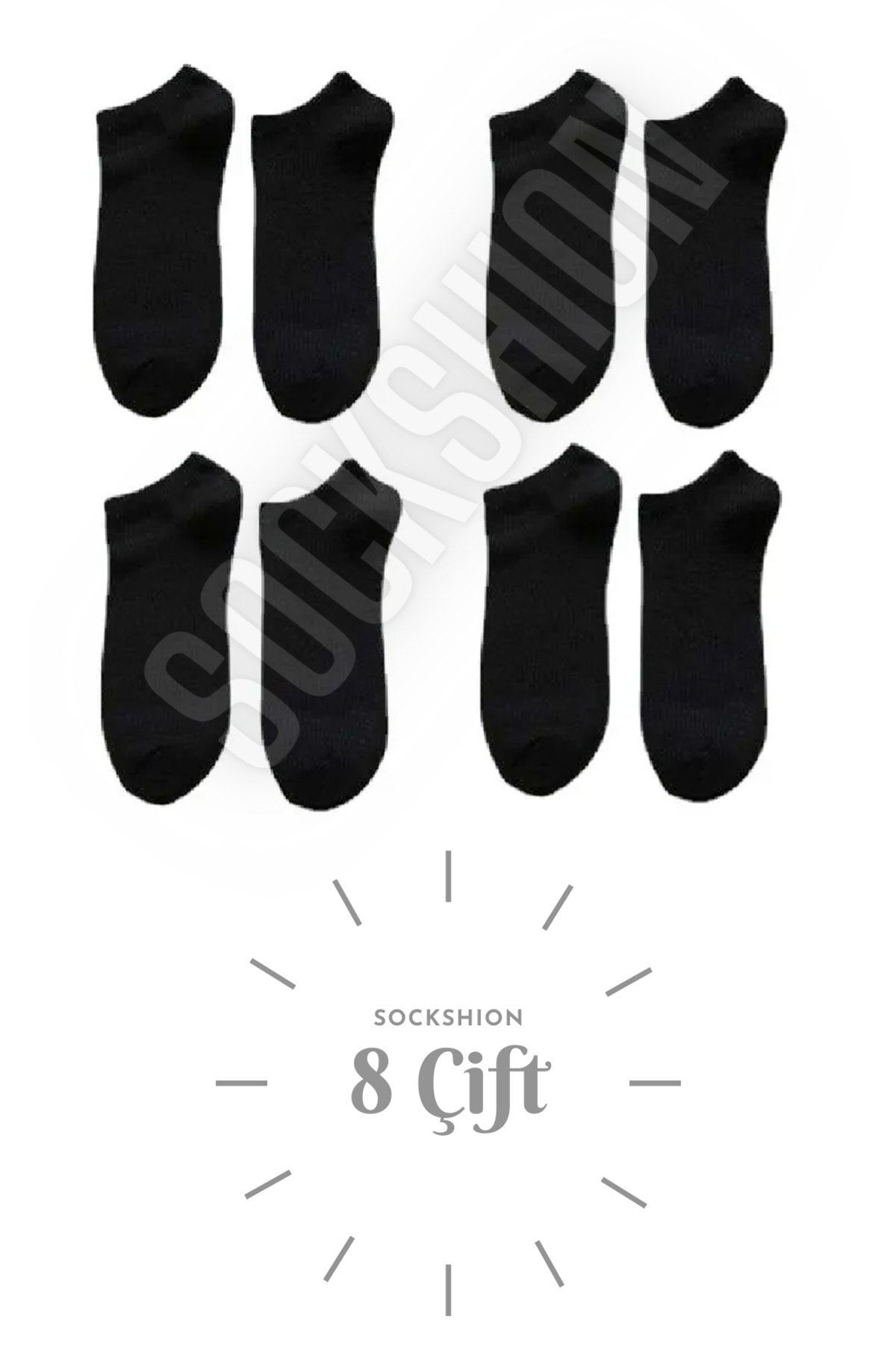 Unisex 8 Çift Pamuklu Patik Çorap - Rahat ve Şık Tasarım
