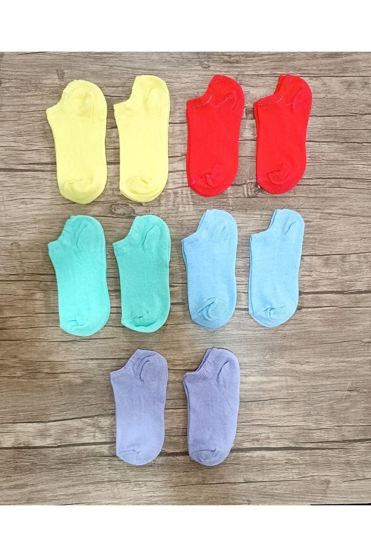 10 Çift Sevimli Ve Rahat Çocuk Patik Çorap Seti Rengarenk