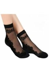Kadın Desenli Tül Çorap 6'lı Paket