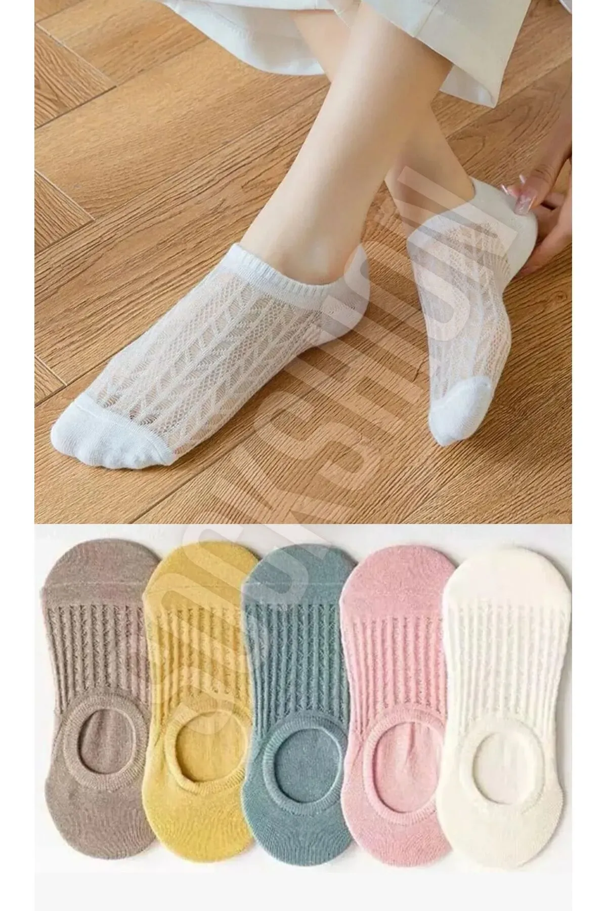 Sneakers Görünmez Ultra Hafif ve Terletmeyen 5'li Çorap Seti